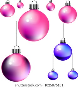 Ball With Gradient Mesh for Decorative lights or designs for celebrations on isolated white