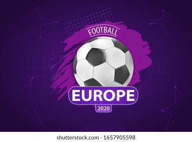 Ball graphic design on a violet background with spots. Stylish background. vector illustration.