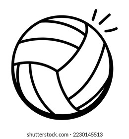 Un vector dibujado a mano de bola