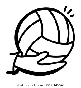 A ball hand drawn vector