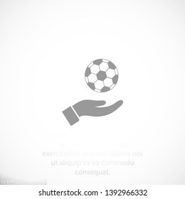 ball in hand icon , lorem ipsum Flat design