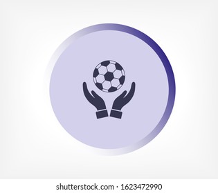 ball in hand icon , lorem ipsum Flat design