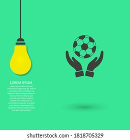 ball in hand icon , lorem ipsum Flat design