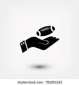 Ball in hand icon, Vector EPS 10 illustration style