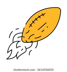 ball high speed flying line icon vector. ball high speed flying sign. isolated symbol illustration