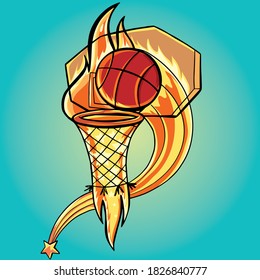 ball hits the basket in basketball