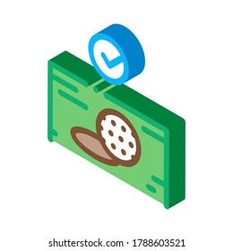 Ball trifft Loch Icon Vector. Isometrisches Ball trifft Loch Schild. farbige einzelne Symbolillustration