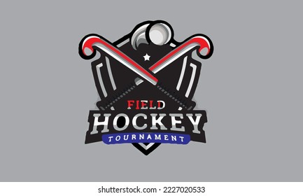 ball hockey game logo vector