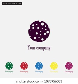 Ball with holes logo vector icon.