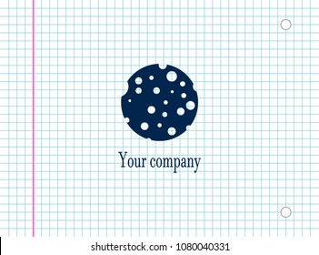 Ball with holes logo vector icon.