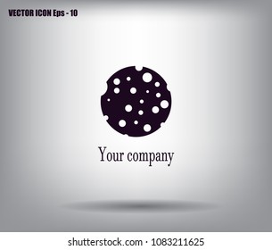 Ball with holes logo vector icon.