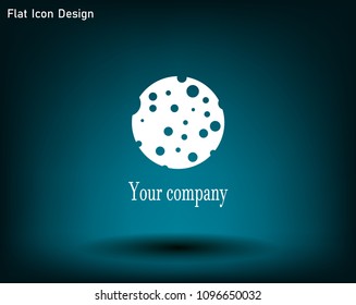Ball with holes logo vector icon.