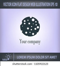 Ball with holes logo vector icon.