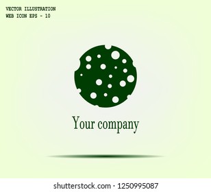 Ball with holes logo vector icon.