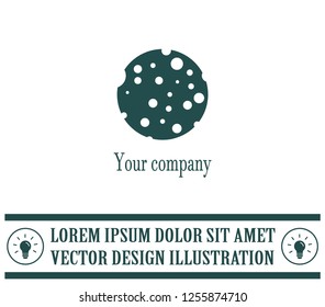 Ball with holes logo vector icon.