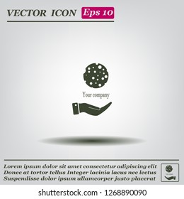 Ball with holes logo vector icon.