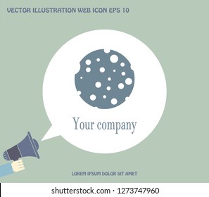 Ball with holes logo vector icon.