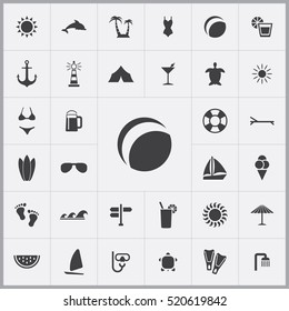ball icon. beach icons universal set for web and mobile
