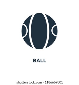 Ball icon. Black filled vector illustration. Ball symbol on white background. Can be used in web and mobile.