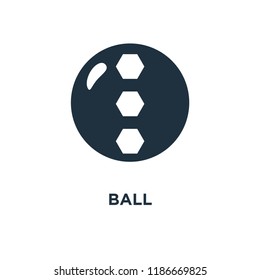 Ball icon. Black filled vector illustration. Ball symbol on white background. Can be used in web and mobile.