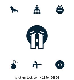 Ball icon. collection of 7 ball filled icons such as seal, angry emote, crying emoji, bowling. editable ball icons for web and mobile.