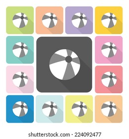 Ball Icon color set vector illustration.