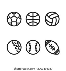 Ball icon design with outline style. Good for sports symbol