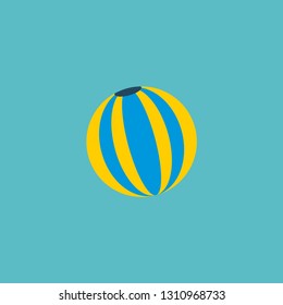 Ball icon flat element. Vector illustration of ball icon flat isolated on clean background for your web mobile app logo design.