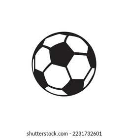 icono de bola. Ilustración vectorial de fútbol. modificable.