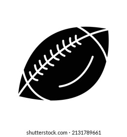 Ball icon. glyph style. silhouette. Suitable for american football icon. simple design editable. Design template vector	