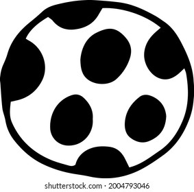 ball icon. hand drawn doodle. vector, scandinavian, nordic, minimalism, monochrome toy for children or animals