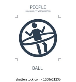 ball icon. high quality filled ball icon on white background. from people collection flat trendy vector ball symbol. use for web and mobile