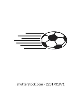 ball icon illustration vector. ball icon with speed ball concept. football sport symbol.