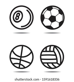 Ball icon. Ball illustrations for website or app purposes. Vector eps10