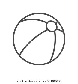 ball icon. inflatable ball thin line design