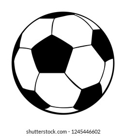 Ball icon isolated black and white. Sport object. Vector illustration.