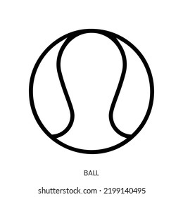 ball icon. Line Art Style Design Isolated On White Background