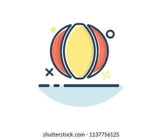 ball icon line filled design illustration,designed for web and app