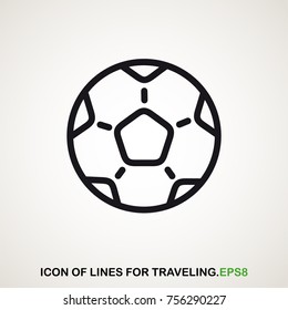 ball icon of lines for travelers. eps8