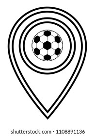 ball icon and map pointer