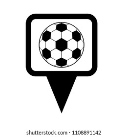 ball icon and map pointer