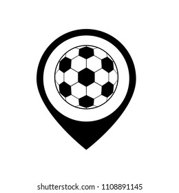 ball icon and map pointer