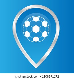ball icon and map pointer