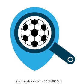 ball icon and map pointer