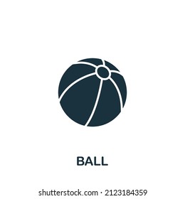 Ball icon. Monochrome simple Ball icon for templates, web design and infographics