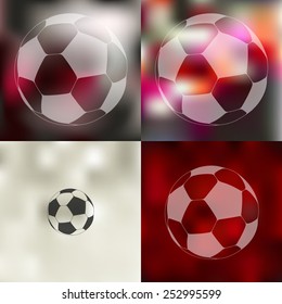 ball icon on blurred background