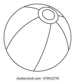 Ball icon. Outline illustration of ball vector icon for web