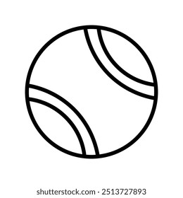 ball icon. Outline style design isolated on white background