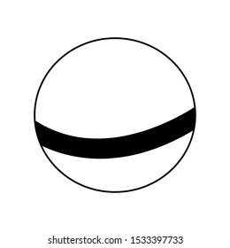 ball icon over white background, vector illustration