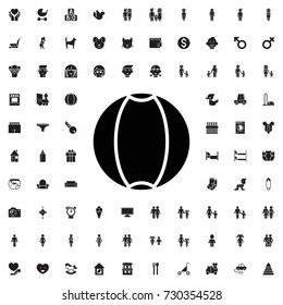 Ball icon. set of filled family icons.